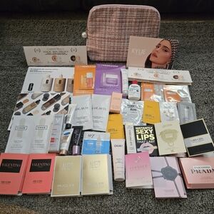 Makeup Sample Lot with Cosmetics Bag